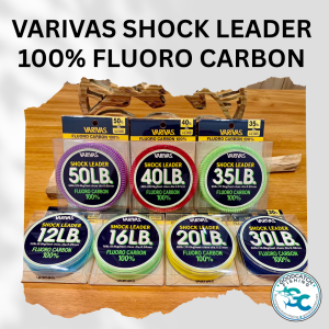 Varivas Shock Leader Fluorocarbon 16lb 20lb 25lb 30lb 40lb 50lb 60lb 80lb 100lb 130lb GoodCatch Fishing Buddy