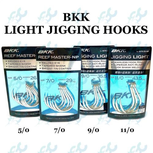 BKK LIGHT JIGGING HOOKS Fishing Buddy GoodCatch Fishing