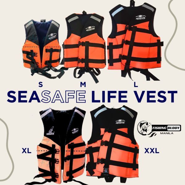 Sea Safe Life Vest Reflectorized GoodCatch Fishing Buddy