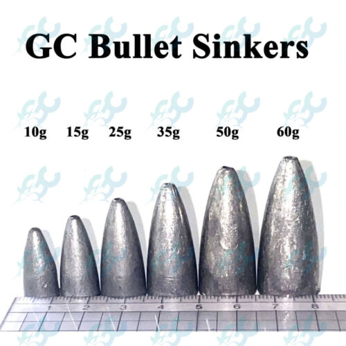 GC Bullet Sinker 10g 15g 25g 35g 50g 60g GoodCatch Fishing Buddy
