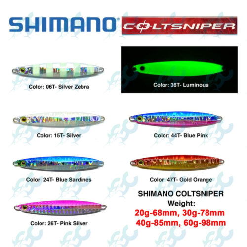 SHIMANO COLTSNIPER CBB 20g 30g 40g 60g Metal Jig Lure Fishing Buddy GoodCatch Fishing