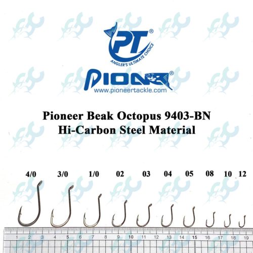 Pioneer Beak Octopus 9403-BN 18s Hi-Carbon Steel Material Beak Fishing Hooks GoodCatch Fishing Buddy