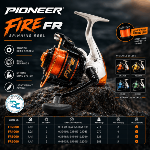 Pioneer Fire Spinning Reel Fishing Buddy Goodcatch