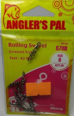 Angler's Pal Rolling Swivel Screwed Snap