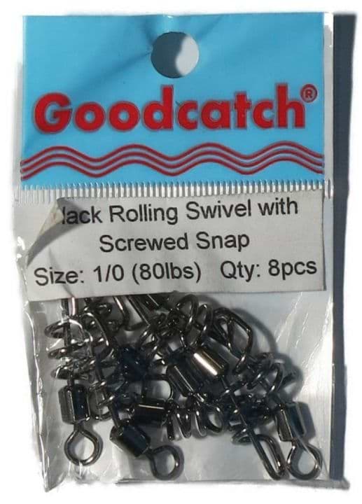 Goodcatch Black Rolling Seivel with Screwed Snap (To be updated)