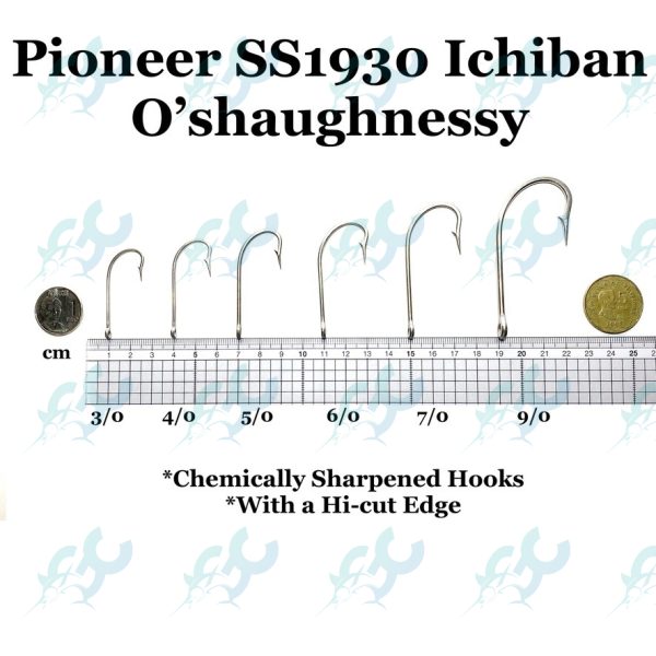 Pioneer Ichiban Live-Bait Hi-Cut Edge Hooks | Size: 1/0-7/0 5/0