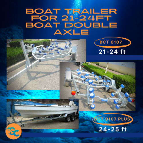 BCT 0107 Boat Trailer for 21-24ft boat Double axle