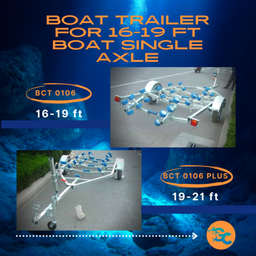 BCT-0106 Boat Trailer for 16-19ft boat Single axle