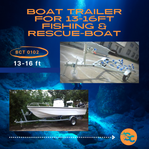 BCT-0102 Boat Trailer for 13-16ft fishing and rescue boat