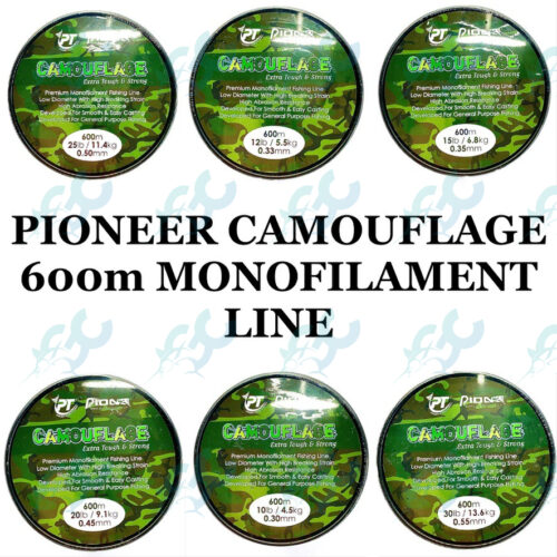 Pioneer Camouflage 600m Monofilament Line Fishing Buddy GoodCatch