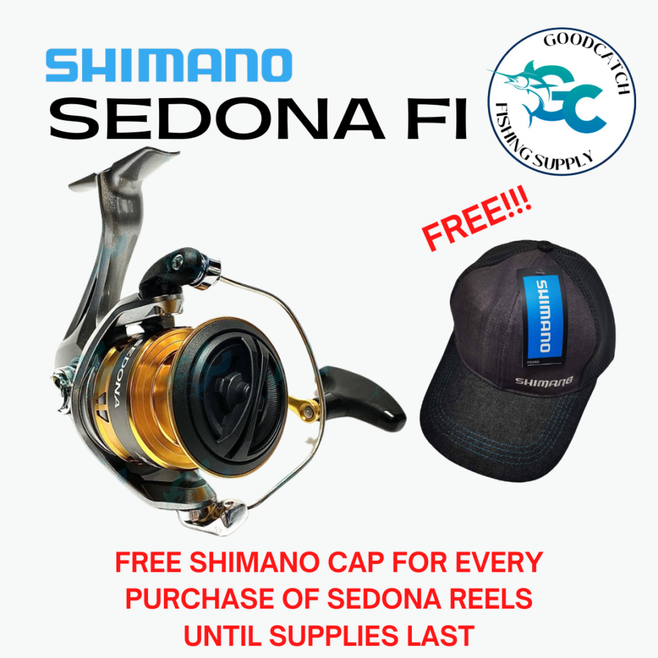 Shimano Sedona Spinning Reel with FREE SHIMANO CAP Fishing Buddy GoodCatch Fishing
