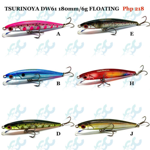 TSURINOYA DW61 Topwater Floating Minnow Fishing Lure 80mm 6g Dive 0-80cm Fishing Buddy