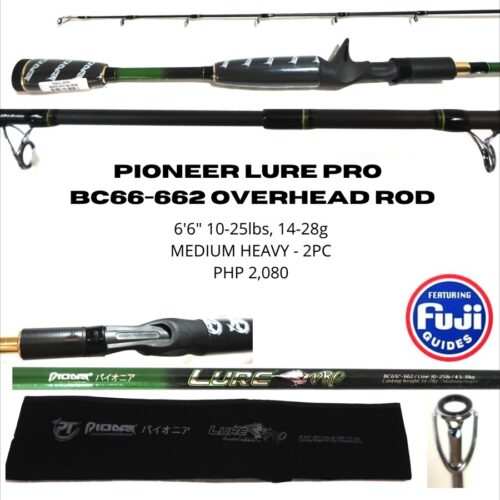 Pioneer Lure Pro BC6’6″-662 10 – 25lb 14-28g (To be updated)