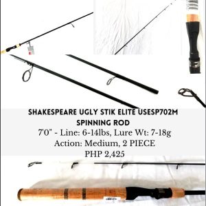 Shakespeare Ugly Stik Elite USESP702M Spinning Fishing Rod - Image 3