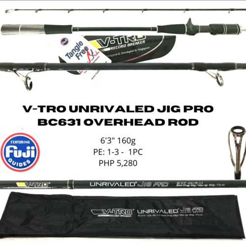 V-TRO Unrivaled Jig Pro BC6’3″ PE 1.0-3.0 Jig:160g (To be updated)