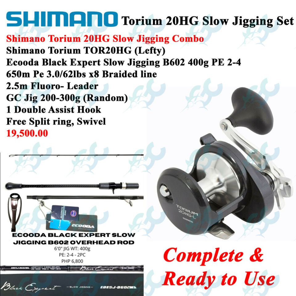 Shimano Torium 16HG / 20hg / 2000HG Slow Jigging Combo Sets GoodCatch  Fishing Buddy