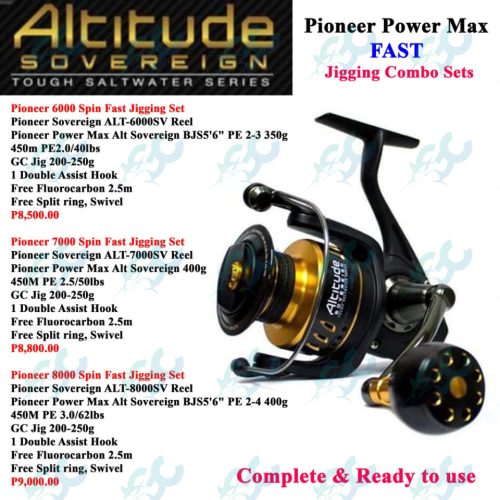 Pioneer Power Max Fast Spin Jigging Combo Set Fishing Buddy GoodCatch