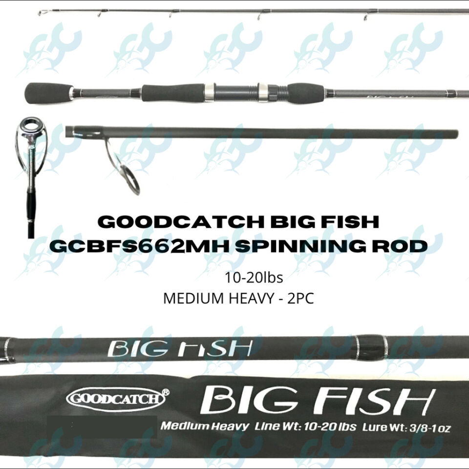 GoodCatch Big Fish GCBFS662MH 6'6 Spinning Fishing Rod Fishing Buddy