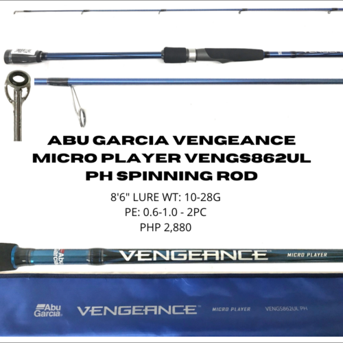 Abu Garcia Vengeance Micro Player VengS862UL PH Spinning Rod