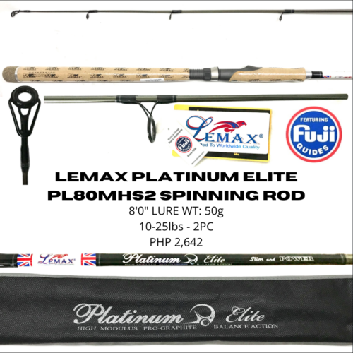 Lemax Platinum Elite PL80MHS2 Spinning Rod (To be updated)