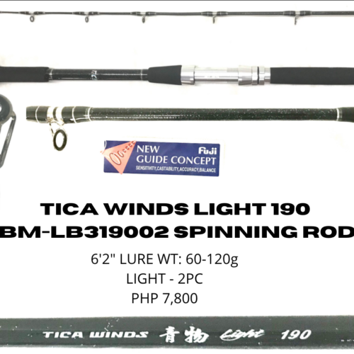 Tica Winds Light 190 BM-LB319002 Spinning Rod (To be updated)