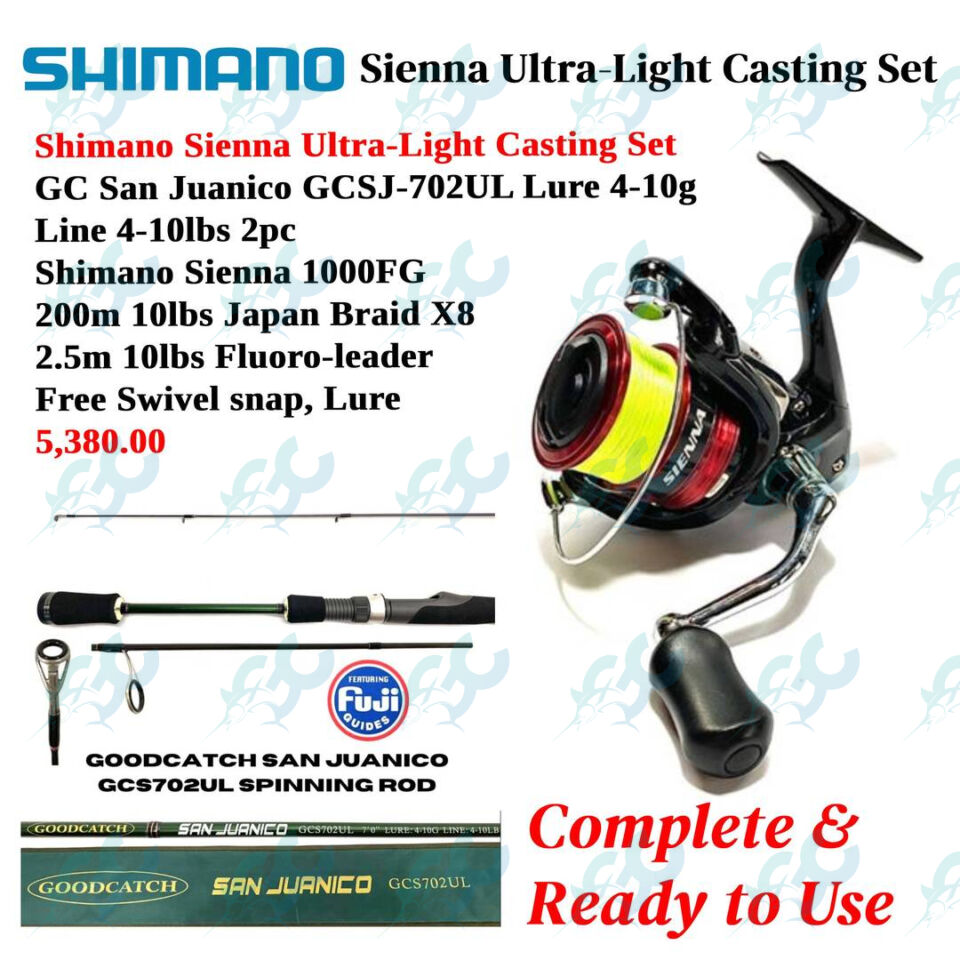 Shimano FX / Sienna and San Juanico Ultra Light Casting Combo Set Fishing  Buddy GoodCatch