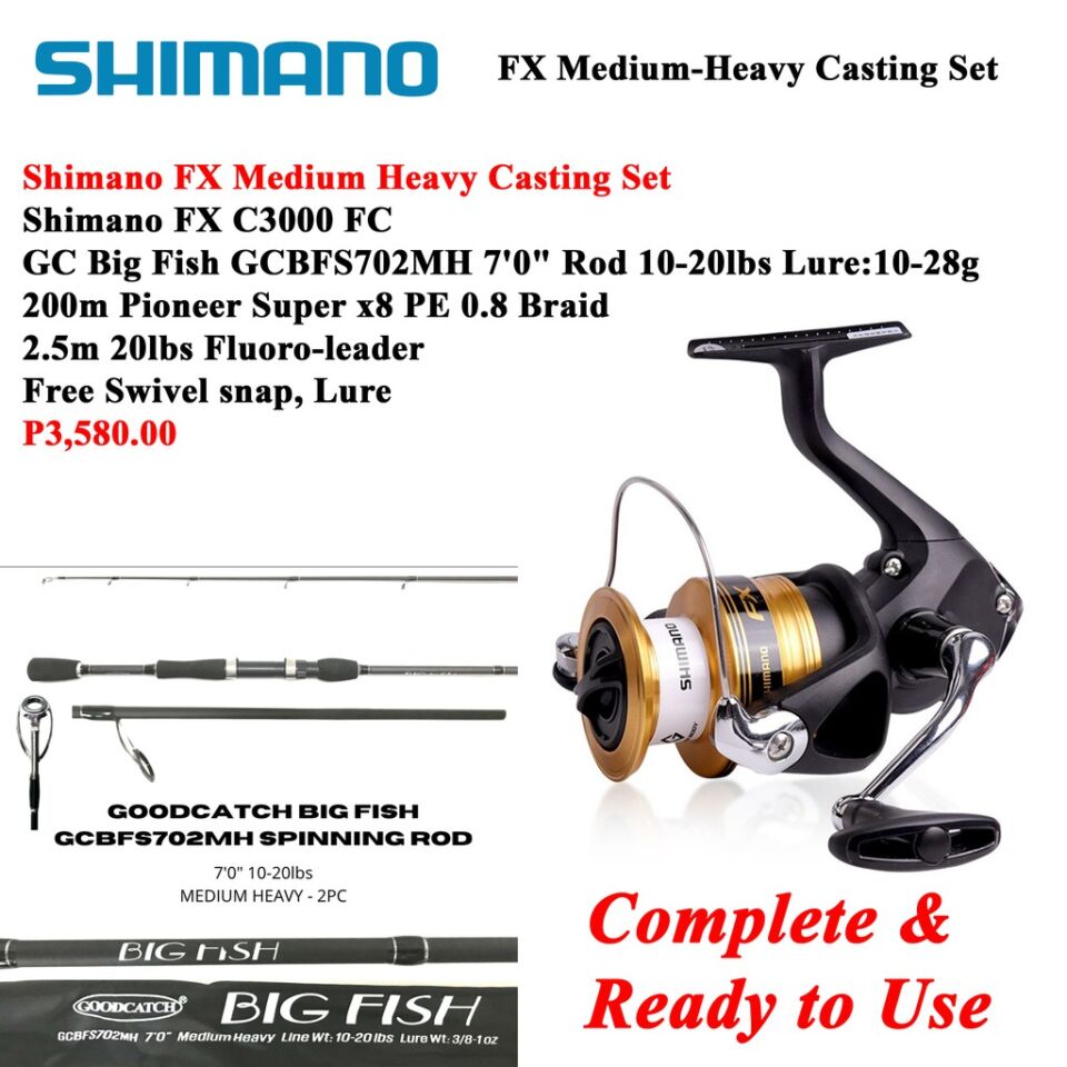 Shimano Medium Heavy Casting Combo Set GoodCatch Fishing Buddy