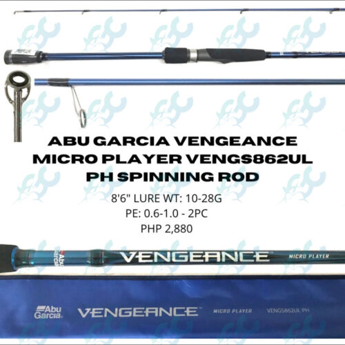Abu Garcia Vengeance Spinning VengS862UL Spinning Fishing Rod Fishing Buddy