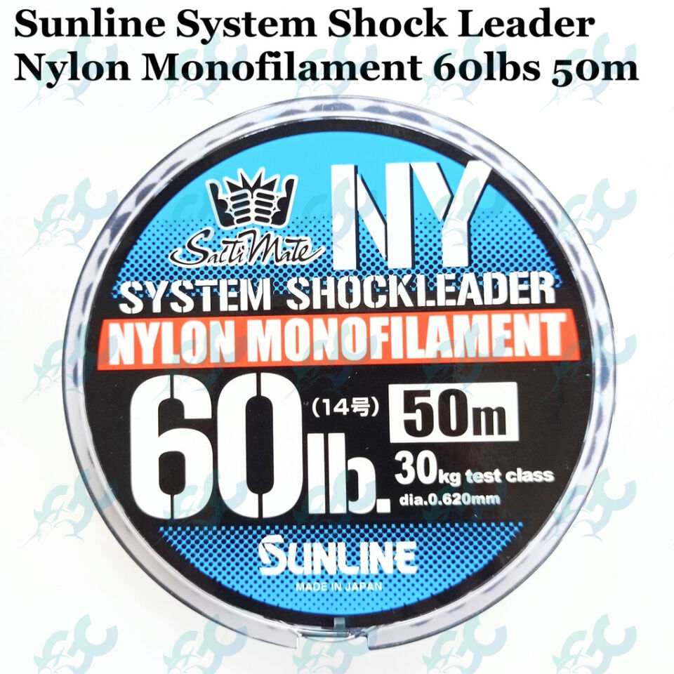 Sunline System Shock Leader Nylon Monofilament 50lbs 60 lbs / Nylon 70lbs  80lbs GoodCatch