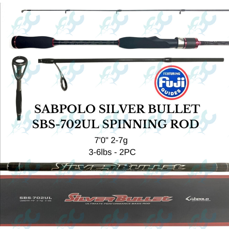 Sabpolo Silver Bullet SBS-702UL Spinning Fishing Rod GoodCatch Fishing Buddy