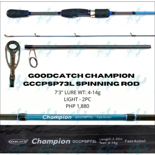GoodCatch Champion GCCPSP73L 7’3″ Spinning Rod (4-14g) Rod Fast