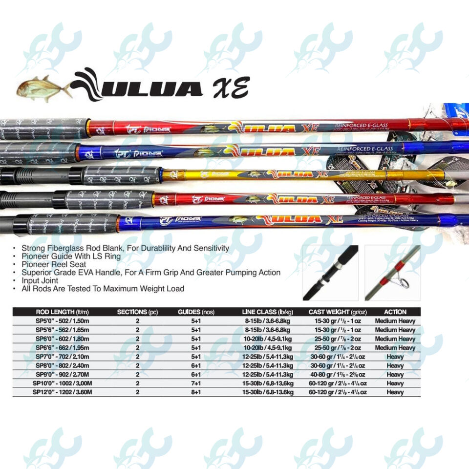 Pioneer “ULUA XE Strong” F/G SP 6’0 – 9’0 Spinning Fishing Rod Fishing Buddy GoodCatch
