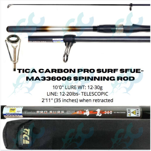 Tica Carbon Pro Surf Telescopic 636004 10 ft Spinning Fishing Rod GoodCatch
