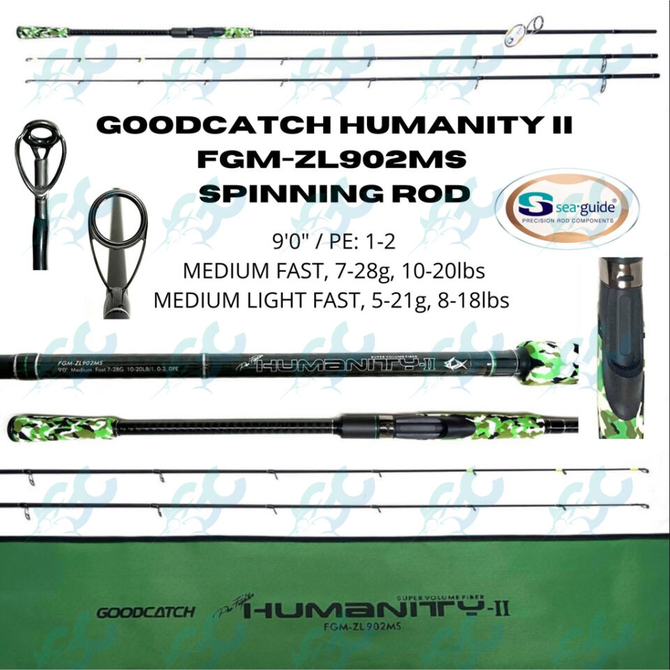 Goodcatch Humanity II 902MS Medium + Medium Light Spinning Casting Rod Fishing Buddy