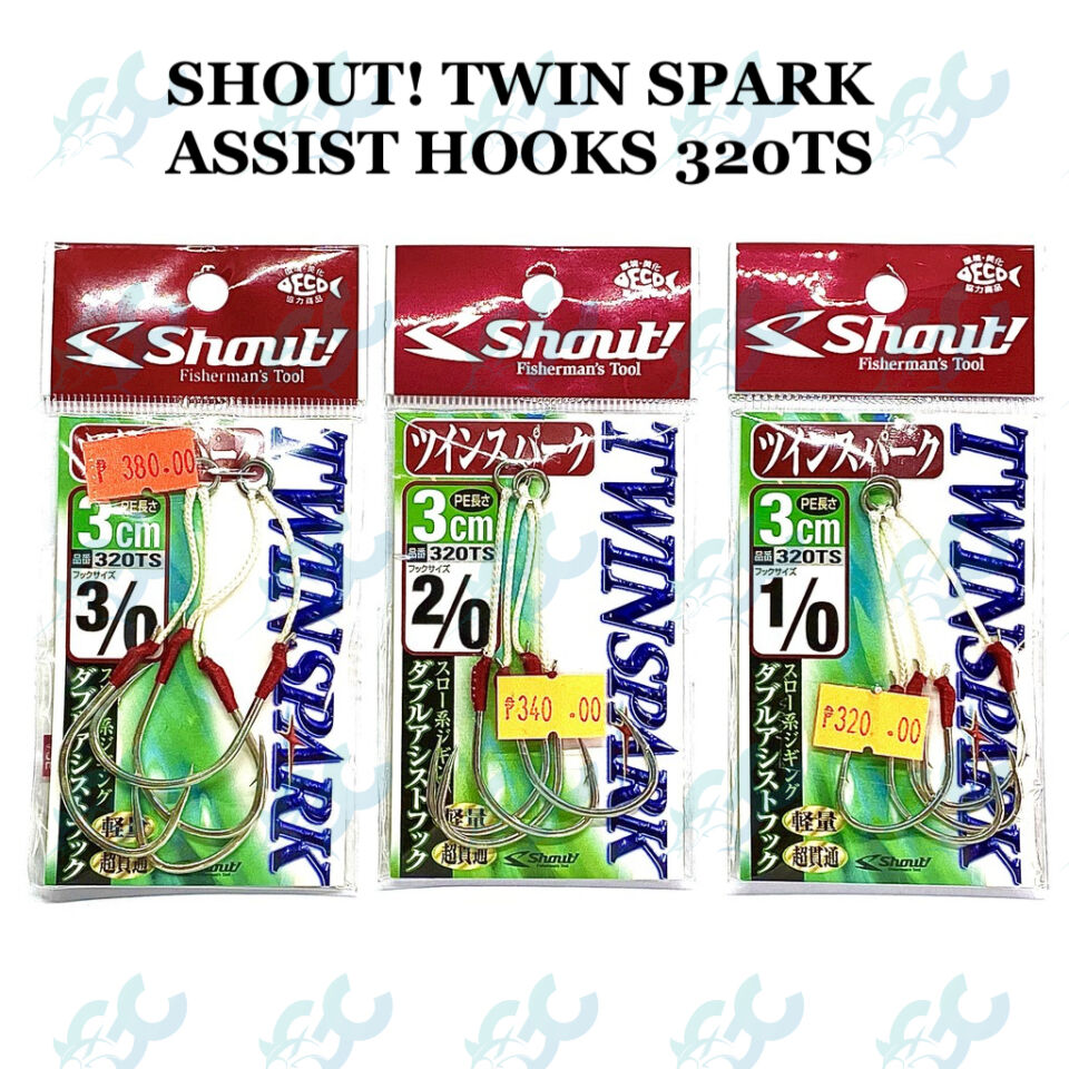 SHOUT! TWIN SPARK ASSIST HOOKS 3cm 320TS Fishing Hook Assist Hooks