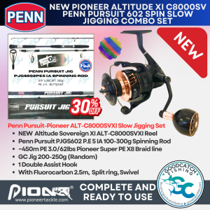 Pioneer Altitude Sovereign - Penn Pursuit Slow Spinning Jigging Combo Set