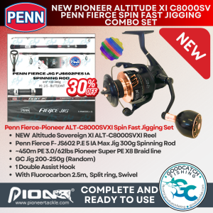 Pioneer Altitude Sovereign - Penn Fierce Fast Spinning Jigging Combo Set