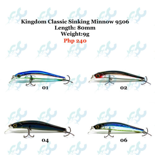 Kingdom Classic Sinking Minnow 9506 9g 18.6g  Fishing Buddy GoodCatch