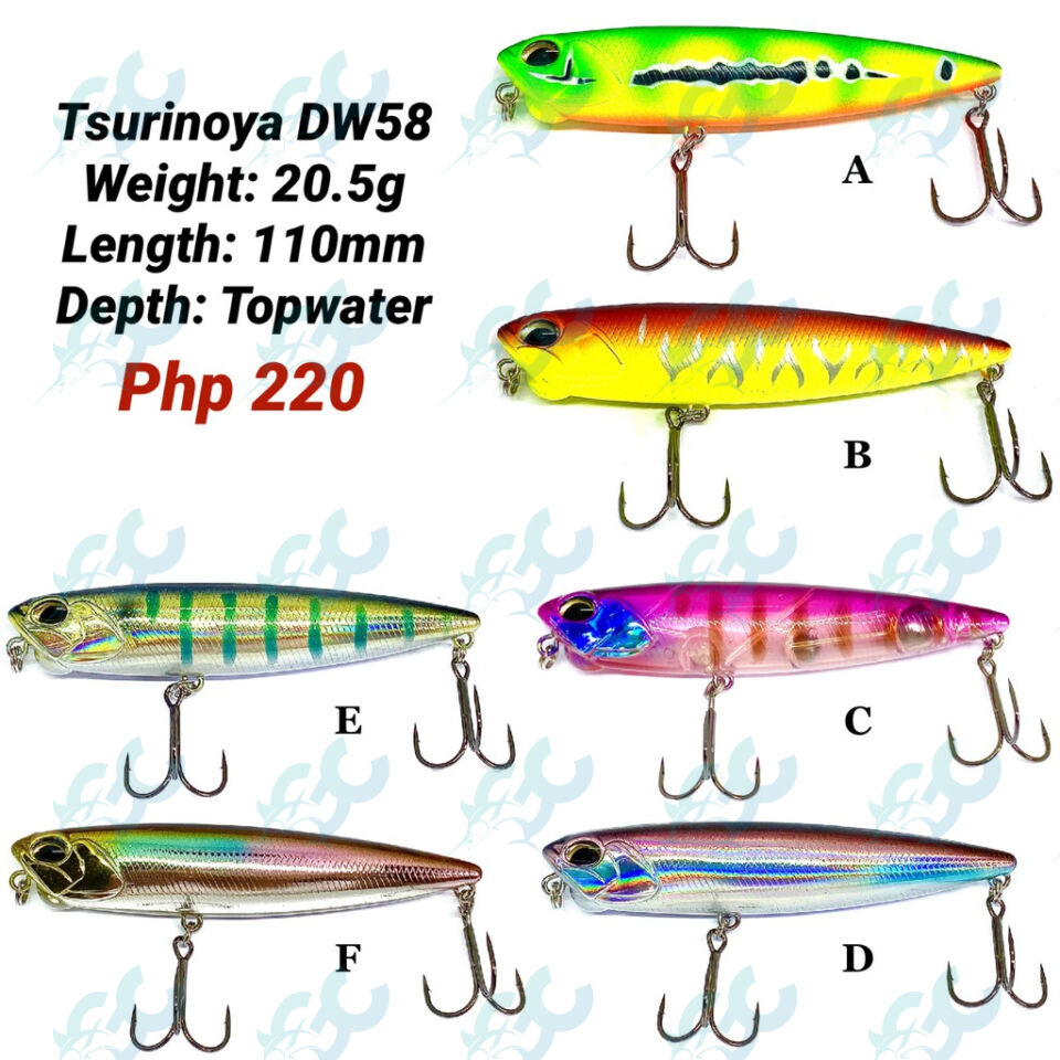 TSURINOYA DW58 Topwater Pencil Floating Fishing Lure 110mm 20.5g