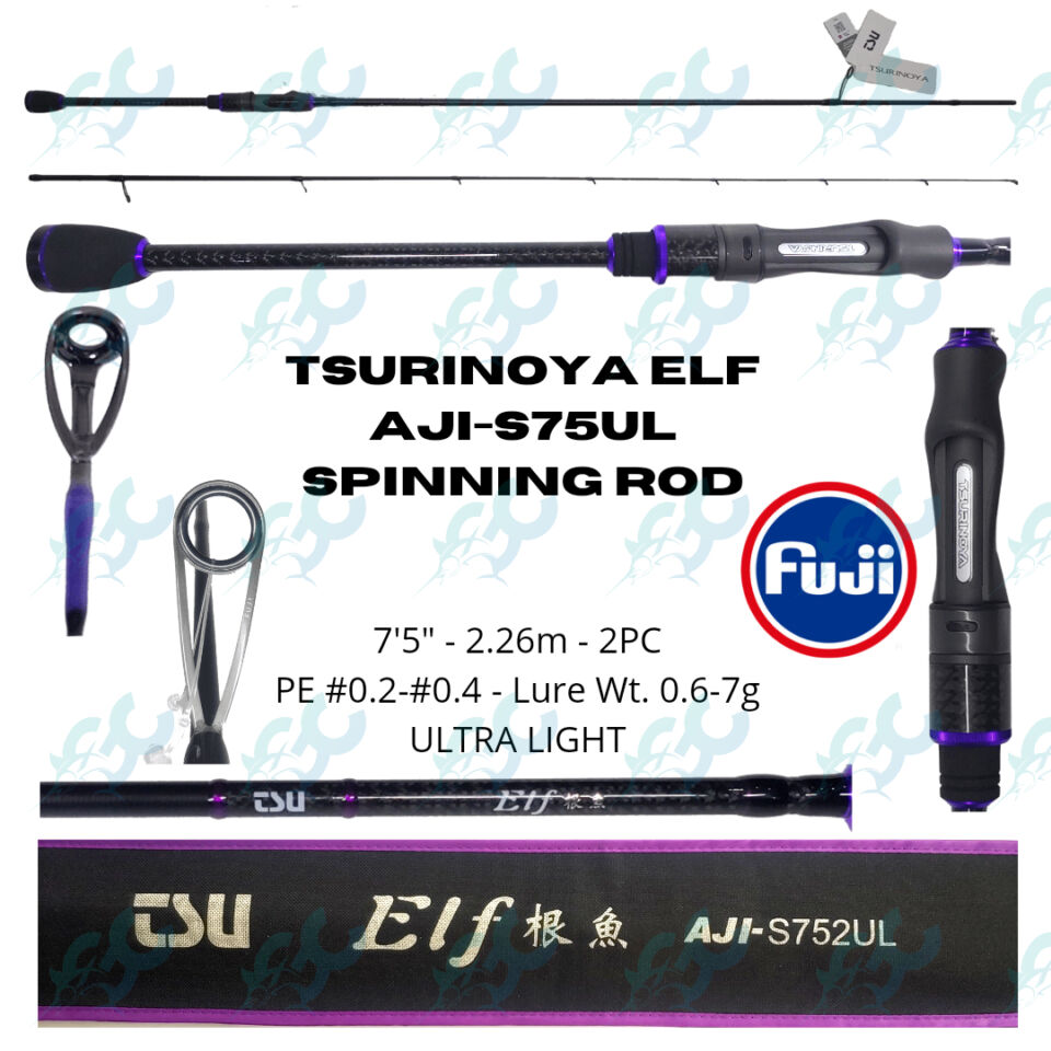 Tsurinoya Elf AJI-752UL PE 0.2-0.4  0.6-7g Spinning Fishing Rod GoodCatch Fishing Buddy