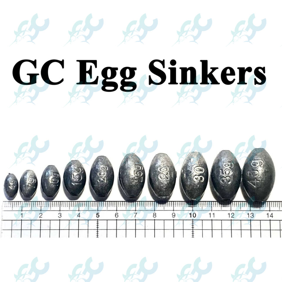 GC Egg Sinker 4g 7g 10g 15g 17g 20g 25g 28g 35g 45g GoodCatch Fishing Buddy  – Goodcatch