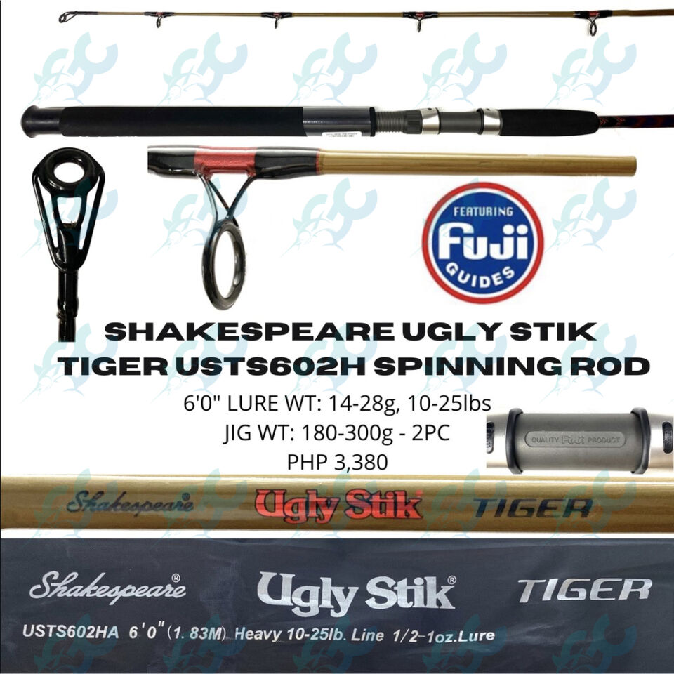 Shakespeare Ugly Stik Tiger USTS602H Spin Jigging Casting Rod Fishing Buddy  – Goodcatch