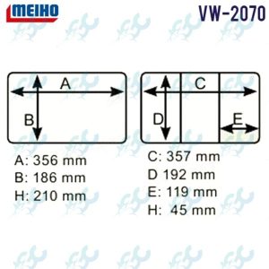 Meiho VW-2070 Run and Gun System Tackle Box GoodCatch Fishing Buddy - Image 3