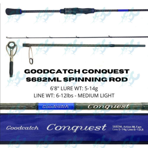 GoodCatch Conquest S682ML 5-14g 6-12lbs Spinning Fishing Rod Fishing Buddy