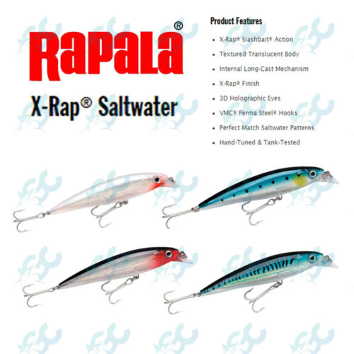 Rapala SXR-10 SXR-12 SXR-14 X-RAP Saltwater Sinking Lure Bait GoodCatch Fishing Buddy