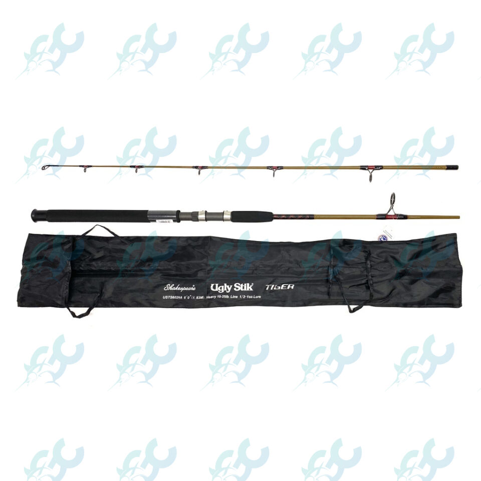 Shakespeare Ugly Stik Tiger USTS602H Spin Jigging Casting Rod Fishing Buddy