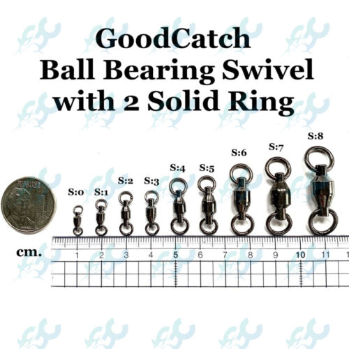GOODCATCH Ball Bearing Swivel with 2 Solid Ring Fishing Buddy