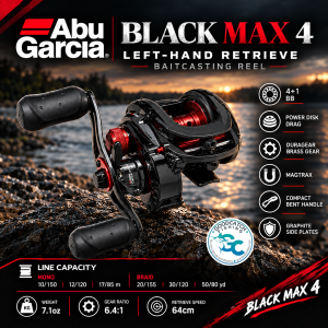 Abu Garcia Black Max 4 (JDM) Low Profile Baitcasting reel Left and Right Goodcatch Fishing Buddy