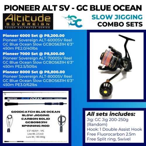 PIONEER ALTITUDE SOVEREIGN + GC BLUE OCEAN SLOW JIGGING COMBO SET