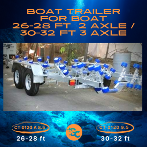 CT 0120 30-32FT / CT 0120A 24-28FT BOAT TRAILER WITH MECHANICAL DISC BRAKE - Image 2